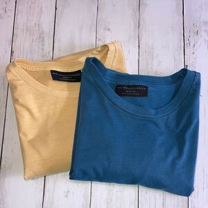 Men’s Crew Neck Cotton Short Sleeve T-Shirts 2-Pack Size XS